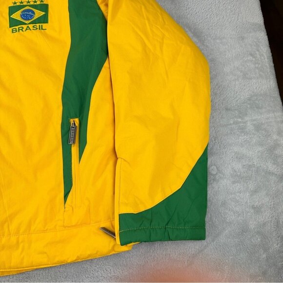 Brasil Puffer Jacket Men's Size Large Soccer Outdoors - Picture 10 of 16